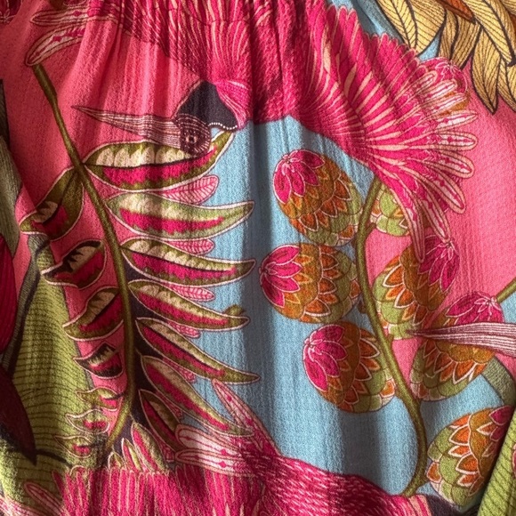 Rachael Ray Tropical Paradise Off-Shoulder Dress | Boho Coastal Western | Small - Picture 11 of 14